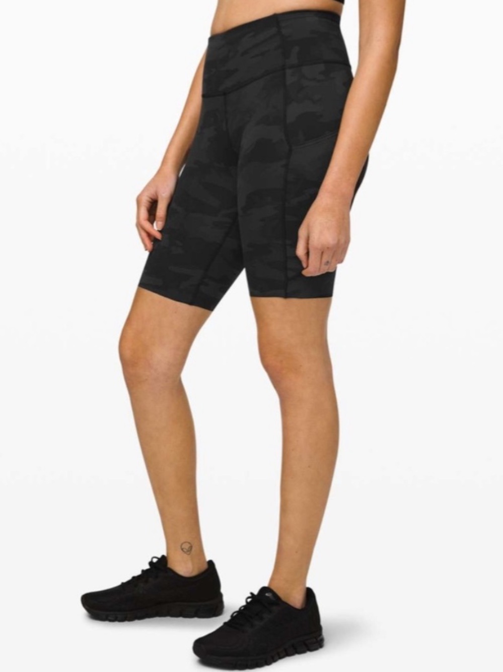 Lululemon Fast and Free Short 10" Incognito Camo Multi Grey Size 8